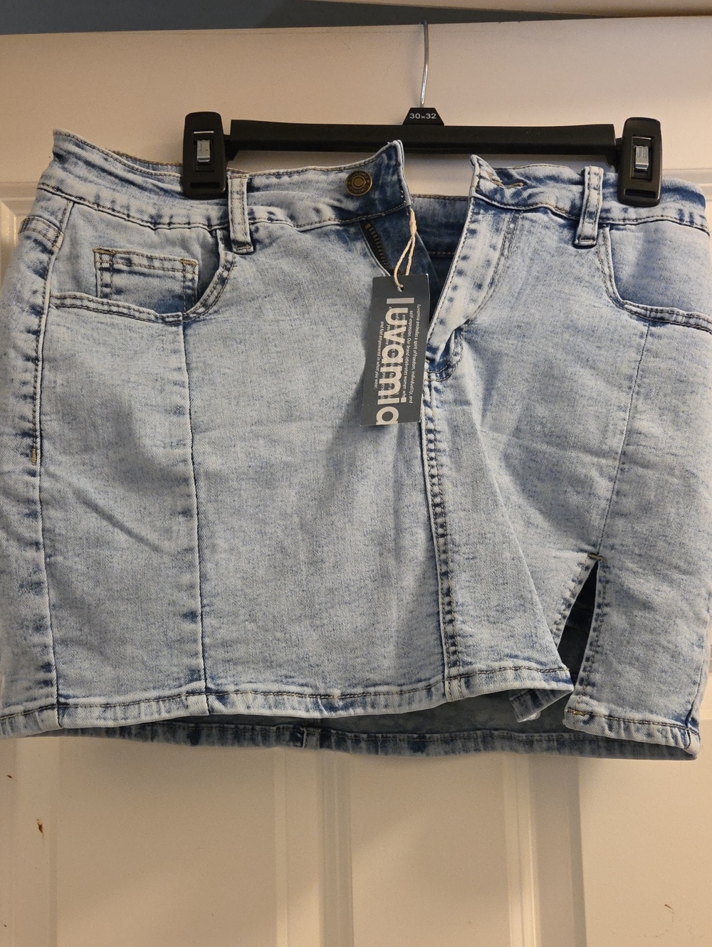 lavomio Light Wash Denim Skort - Blue